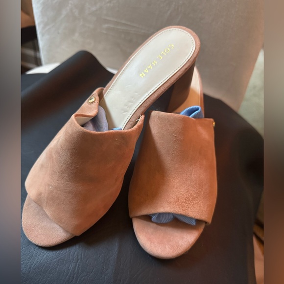 Cole Haan Blush Suede Slides - Picture 3 of 5